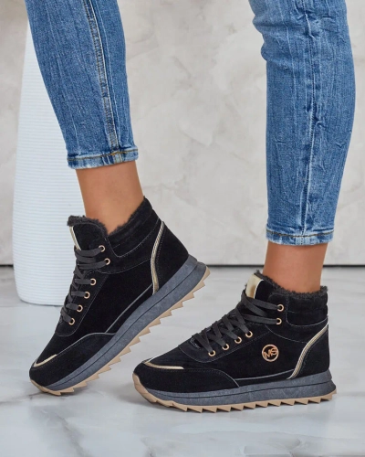 Royalfashion Melegített női tornacipő szőrmével Casill