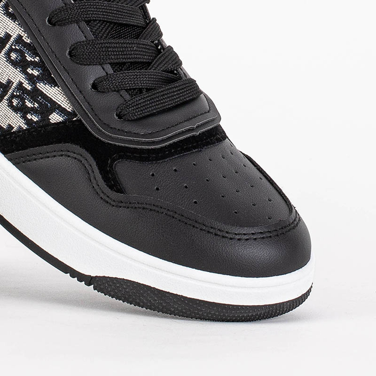 Fekete női sport magasszárú tornacipő Xosa - Lábbeli