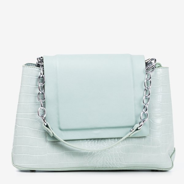 Világoskék női kézitáska állati dombornyomással - Kézitáskák