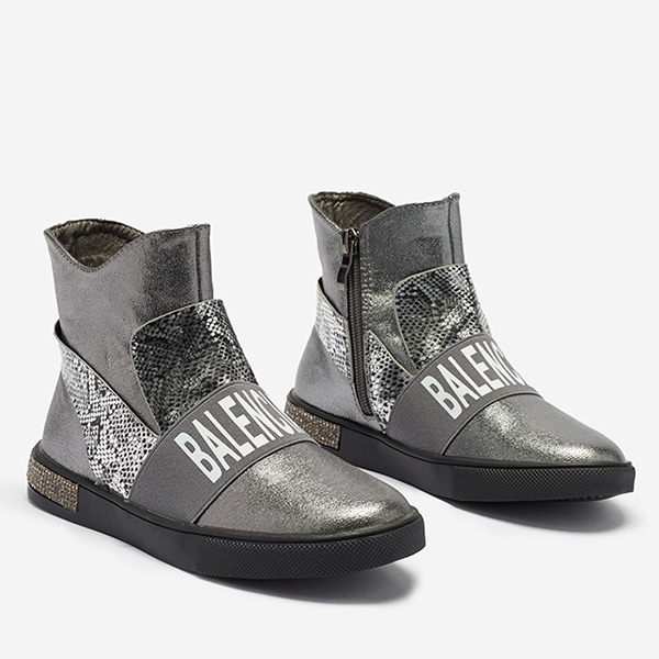 Ezüst lánycsizma Doubnic - Lábbeli