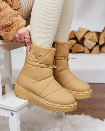 Royalfashion Camel női csizma a'la hócsizma Oterika