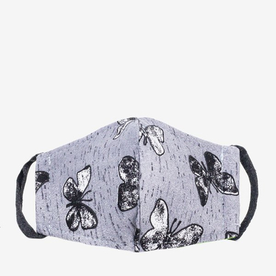 Dziecięca granatowa 3 warstwowa maseczka ochronna na twarz - Maseczki