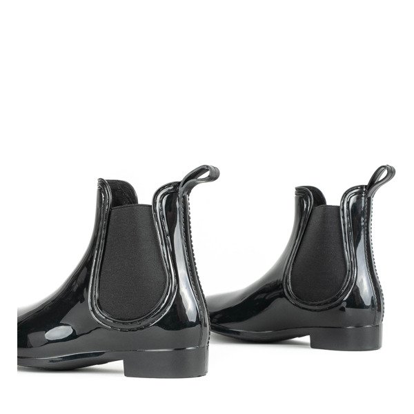 Czarne niskie kalosze Liticia - Obuwie