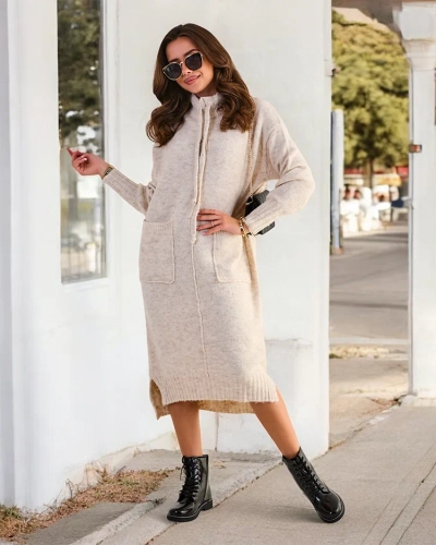 Royalfashion Női hosszú pulóver ruha