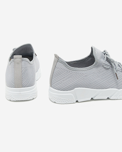 OUTLET Világosszürke férfi textil sportcipő Apoko - Lábbeli