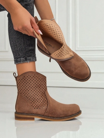 Royalfashion Női áttört bokacsizma Toffas