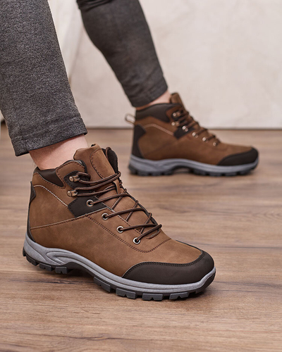 Royalfashion Sötétbarna férfi trapper Nokuki