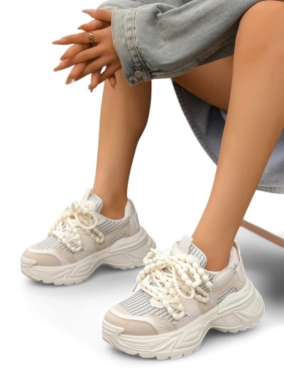 Royalfashion Női sportos sneakers vastag talpon Loness