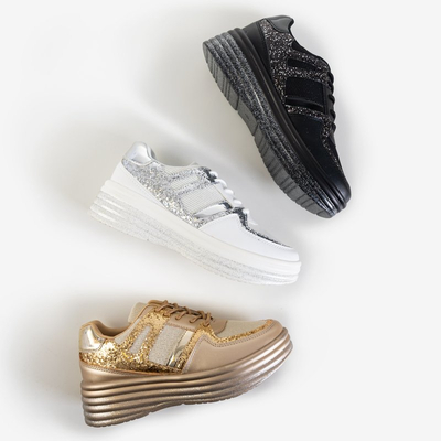 Arany női Poppaea platform tornacipő - cipő