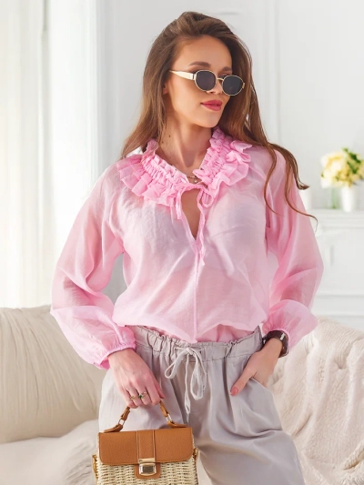 Royalfashion Átlátszó Női Ing Díszes Gallérral