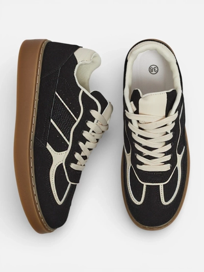 Flora fekete ökológiai sport női sneakerek mindennapi használatra