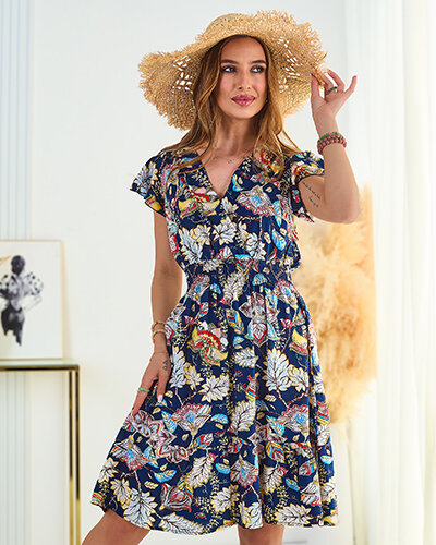 Royalfashion Női virágos miniruha