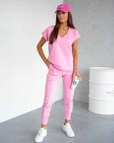 Royalfashion Női pamut laza szett rövid ujjakkal