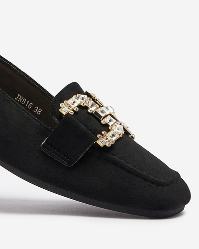 Női fekete mokaszinok Jaorica- Footwear