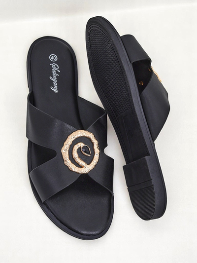 Royalfashion Női lapos talpú papucs Golden Step