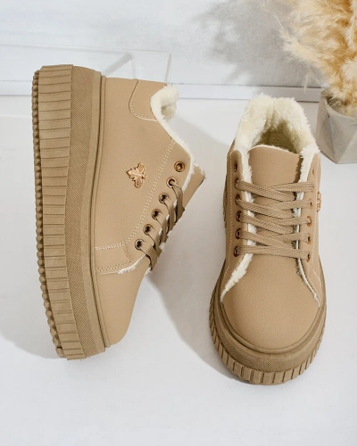 Royalfashion Melegített női tornacipő szőrmével Noxu