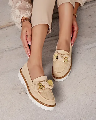 Royalfashion Női mokaszinok masnival Ezizer