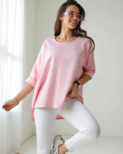 Royalfashion Női viszkóz blúz strassz felirattal