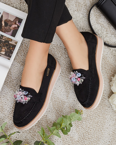 Royalfashion mokaszin színes kövekkel Restea