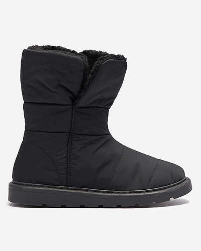 Fekete női csizma a'la hócsizma Kalioli- Footwear