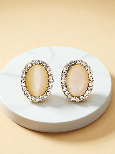 Royalfashion Női klipszes fülbevaló kristállyal és cirkóniával