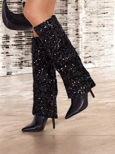 Royalfashion Női magasszárú csizma cirkóniákkal Endove