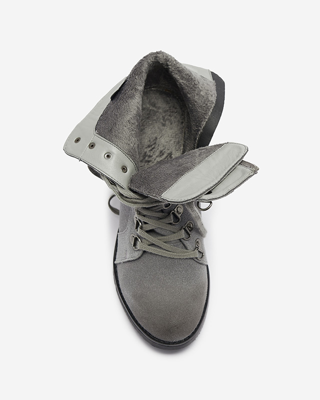 Szürke női magas szárú csizma Fareffi- Footwear