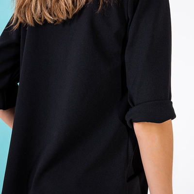 Női fekete köpeny rögzítés nélkül - Ruházat