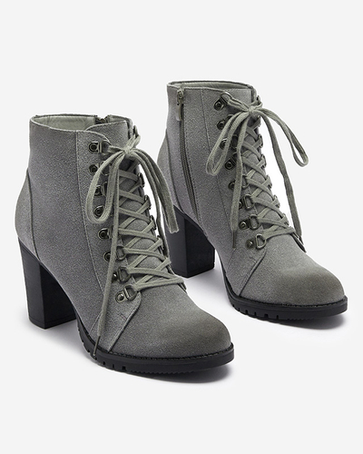 Szürke női magas szárú csizma Fareffi- Footwear