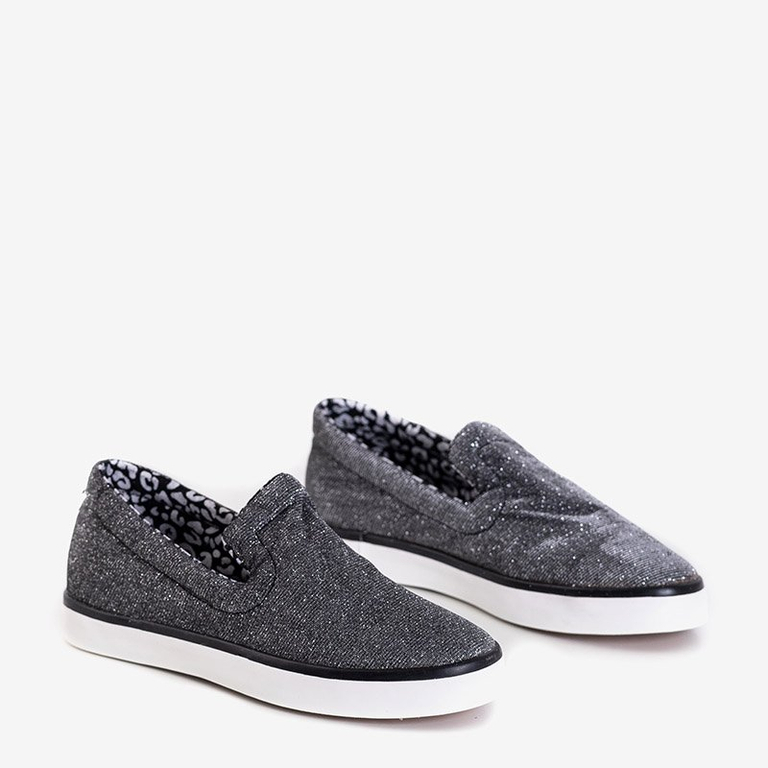 Fekete Sparkle Night női fényes tornacipő - cipő