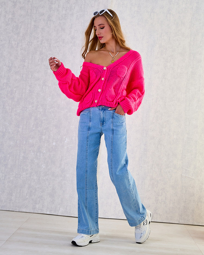 Royalfashion Női kötött pulóver gombokkal