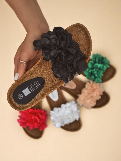 Royalfashion női papucs virágokkal Flora Soft