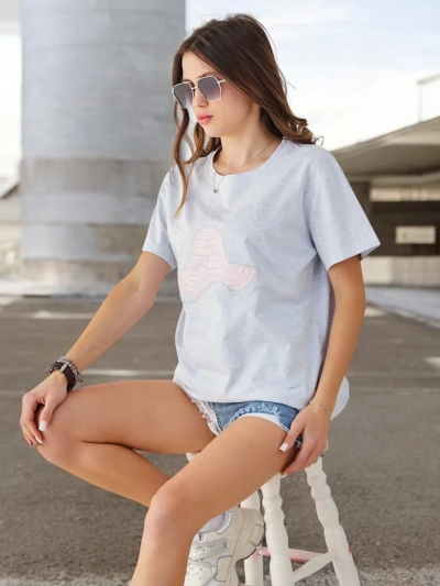 Royalfashion Női pamut blúz nyomással