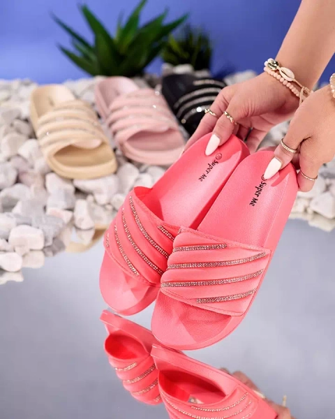 Korall női papucs cirkóniákkal Mytaris - Lábbeli