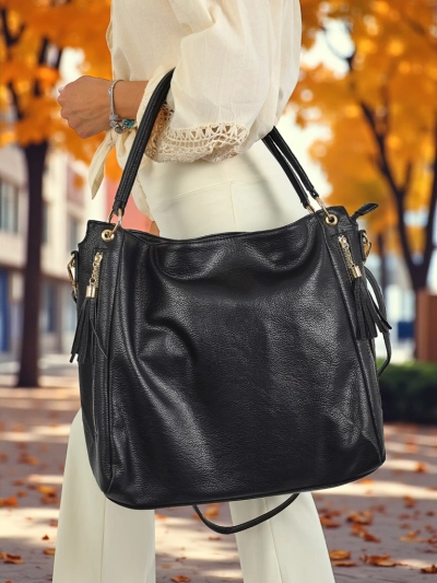 Atena Nero női táska – elegáns fekete öko bőr táska