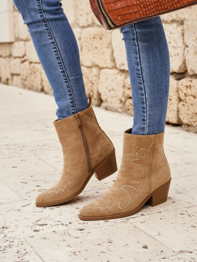 Velvet Ash női cowboy csizmák – sarokkal