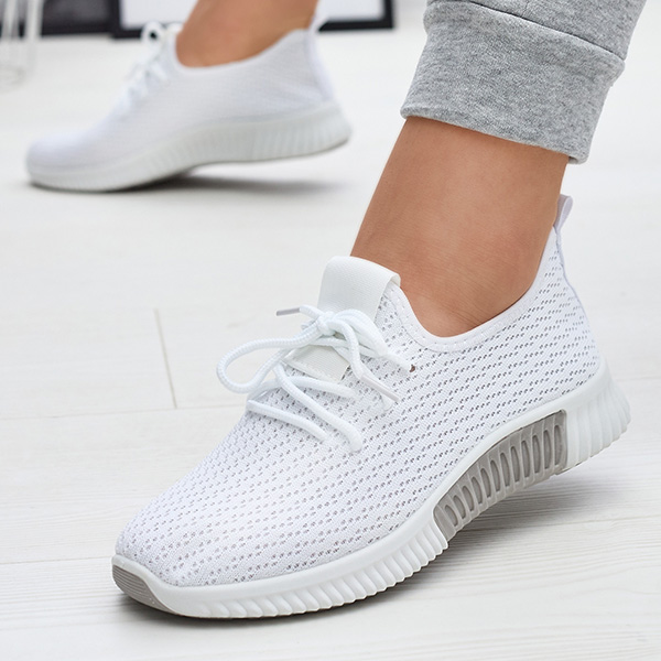Fehér női szövet sportcipő Vobbu- Footwear