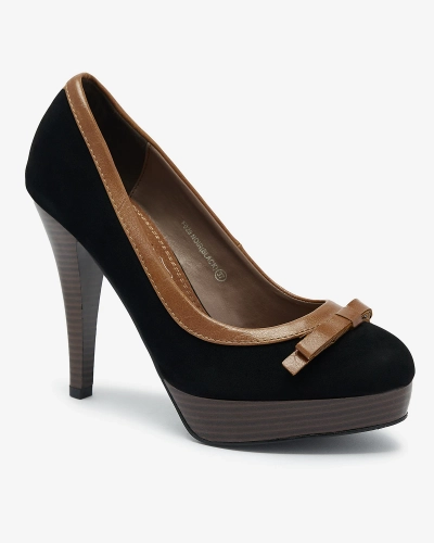 Fekete női magas tűsarkú cipő Zistin- Footwear