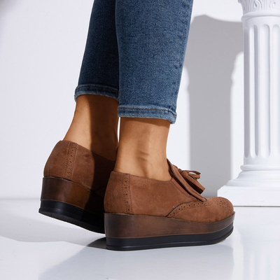 Női teve Jacoba platform cipő - Lábbeli