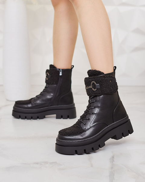 Royalfashion Női csizma báránybőrrel Faeltone