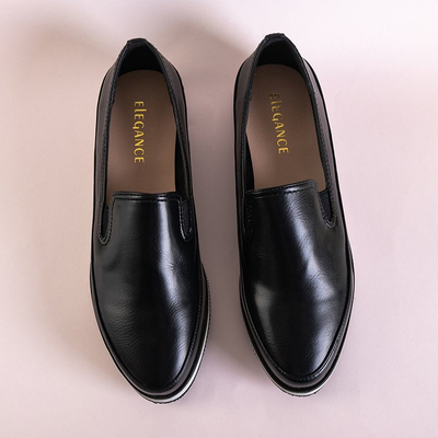 OUTLET Fekete női öko-bőr slip Melarda cipőn - Lábbeli