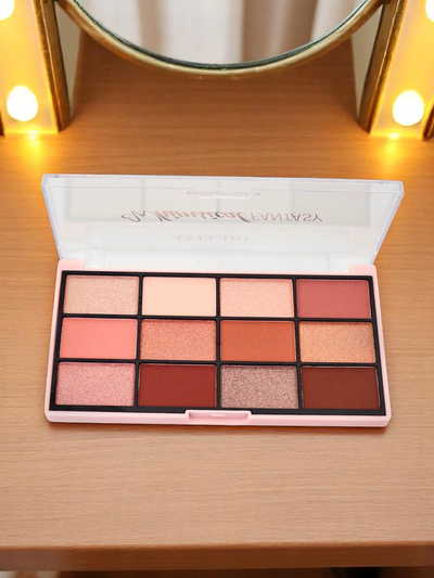 ANYLADY 12 színű szemhéjfesték paletta csillogó és matt árnyalatokkal Champagne Ruby Glamour