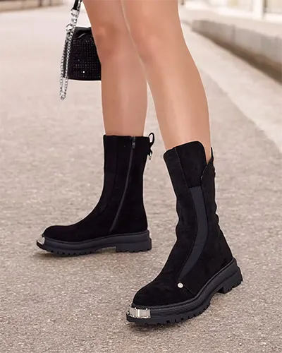 Royalfashion Női öko velúr csizma Homni