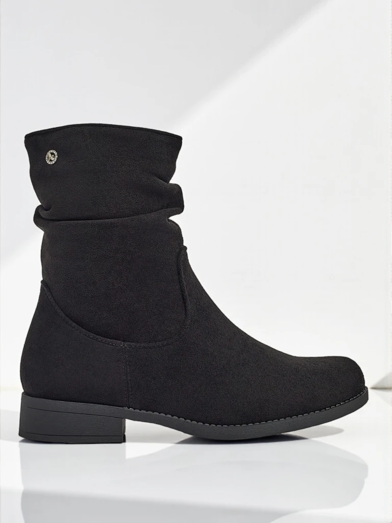 Wyższe botki damskie eko zamszowe Norvia