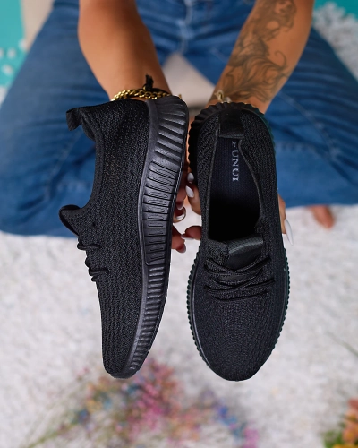 Fekete női szövet sportcipő Vobbu- Footwear