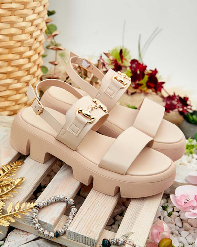 Royalfashion Női ökobőr platform szandál Avemil