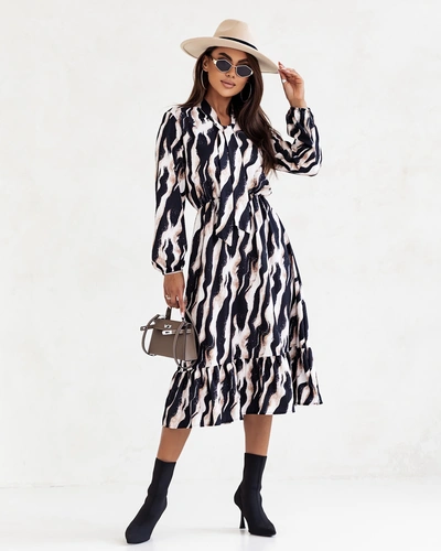 Royalfashion Női midi ruha nyomattal