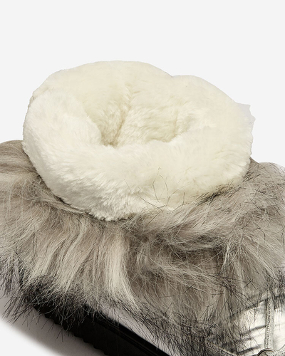 Royalfashion Silver csúszós csizma a'la női hócsizma Efilayla