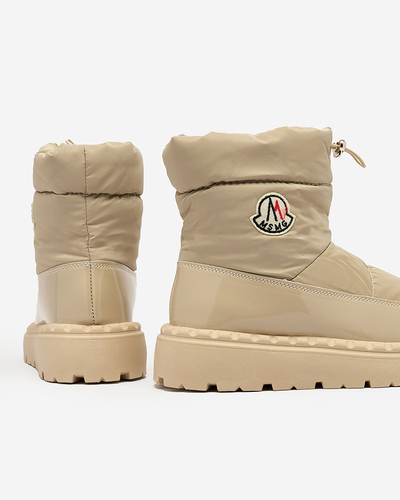 Royalfashion Női csúszós hócsizma világosbarna színben Ireda