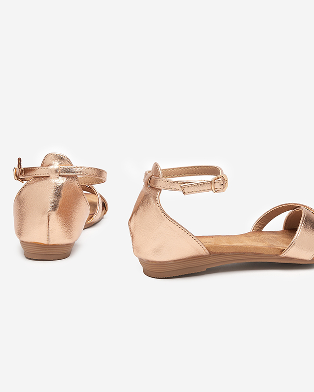 Arany női lapos szandál Ruddi- Footwear